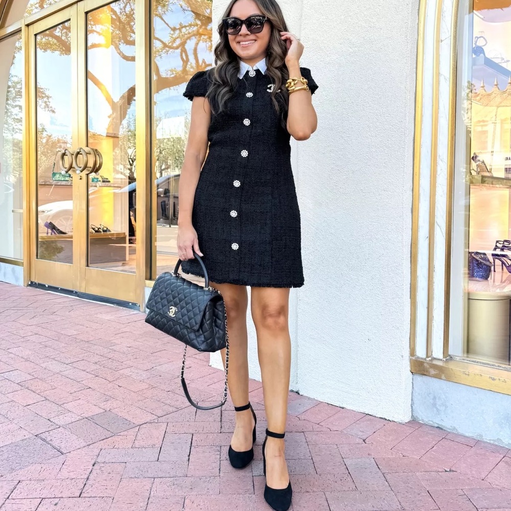Likely Black Mini Dress with White Accents